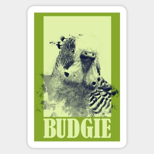 Modern Exotic Budgie Budgerigar Parrot Bird Lover Sticker